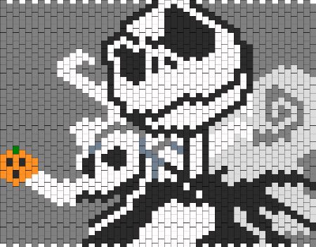 Jack Skellington Perler Bead Pattern