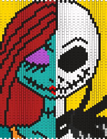 Jack and Sally Perler Bead Pattern