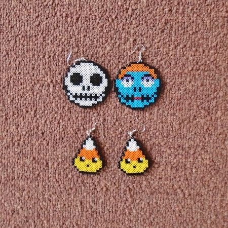 Jack and Sally Perler Earrings