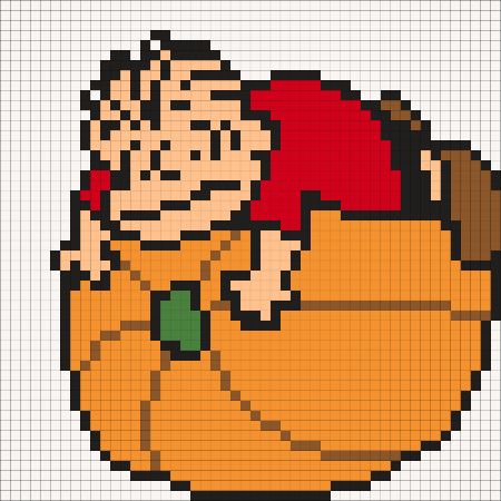 Linus Great Pumpkin Bead Pattern