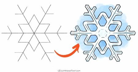 3D Snowflake Drawing