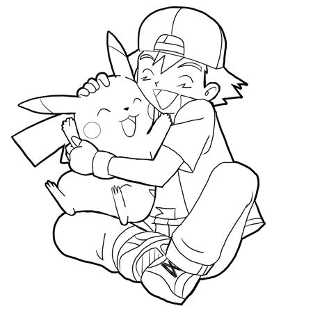 Ash and Pikachu Sketch