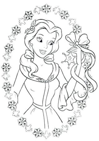 Belle with Snowflakes Illustration