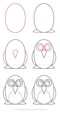 Big-Eyed Penguin Sketch