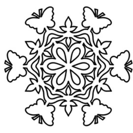 Butterfly Snowflake Drawing