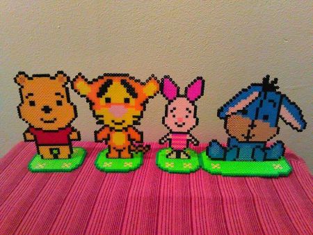 Chibi Pooh and Friends Perler Beads