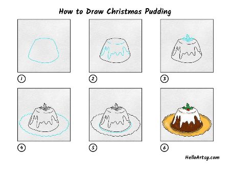 Christmas Pudding Drawing
