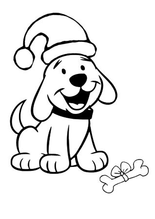 Christmas Puppy Drawing