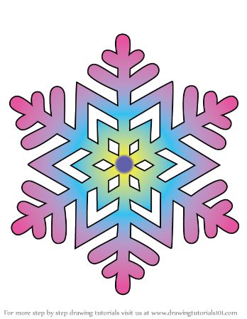 Colorful Snowflake Drawing