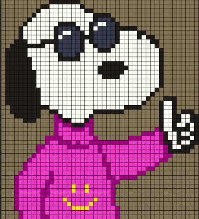 Cool Snoopy Perler Bead Pattern