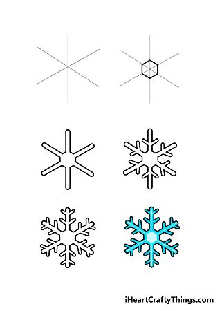 27 Unique and Easy Snowflake Drawings - Cool Kids Crafts