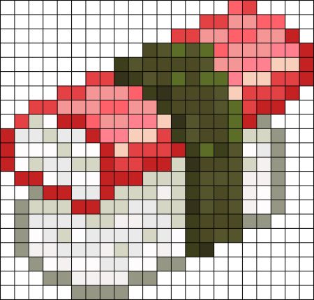 Crab Sushi Perler Bead Pattern