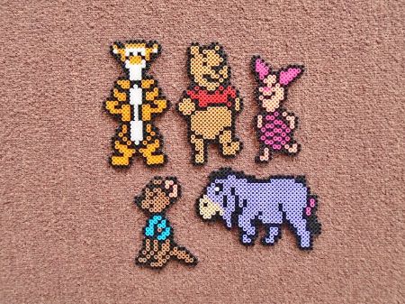 Cute Pooh and Friends Perler Beads