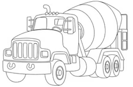 truck drawing for kids