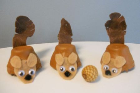 Egg Carton Squirrel Craft and Game