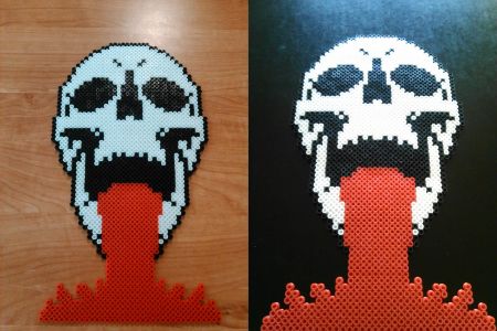 Fire Breathing Skull Perler Beads