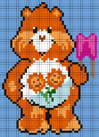 Friend Bear Perler Beads Pattern