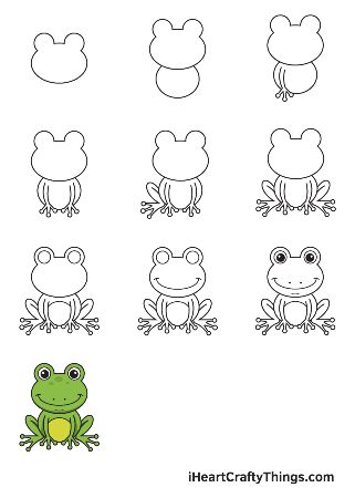 Friendly Frog Drawing