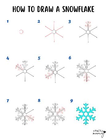 Glowing Snowflake Drawing Tutorial