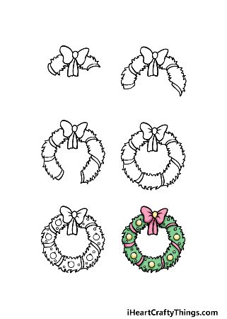 How To Draw A Christmas Wreath