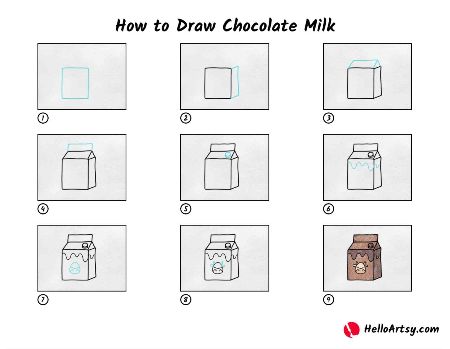 How to Draw Chocolate Milk