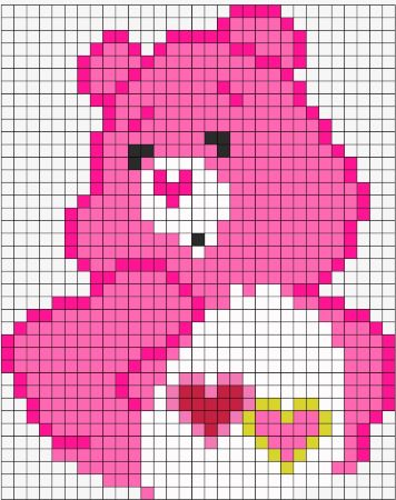 Love Bear Care Bear Perler Bead Pattern