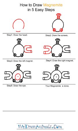 Magnemite Drawing Tutorial