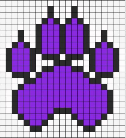 Paw Print Perler Bead Pattern