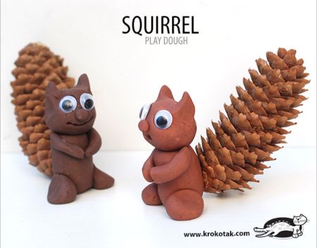 Playdough Squirrel Craft