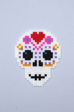 Pretty Perler Bead Skull