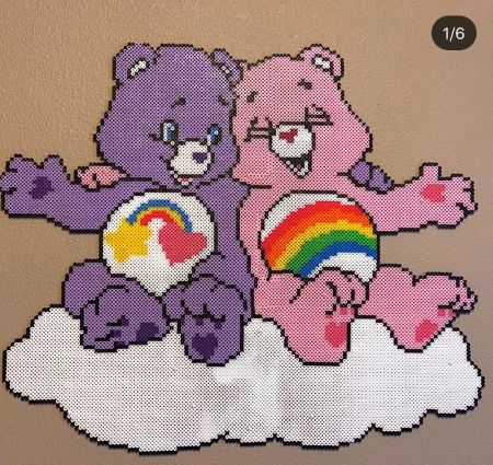 Rainbow Heart Care Bear and Cheer Bear Pattern
