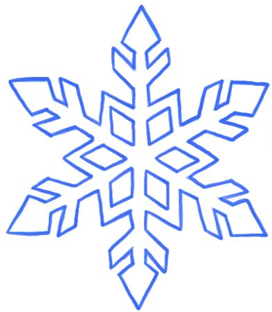 Realistic Snowflake Drawing