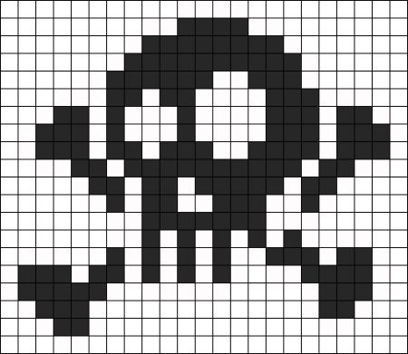 Skull And Crossbones Perler Bead Pattern