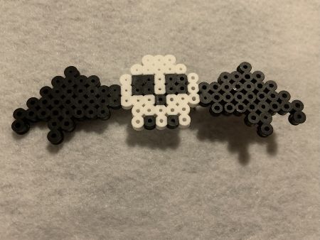 Skull with Bat Wings Perler Beads