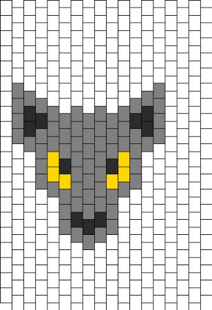 Small Wolf Perler Bead Pattern