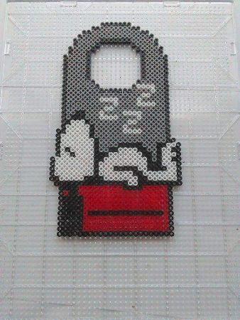 Snoopy Perler Beads Doorknob Decor