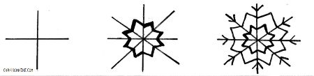 Snowflakes with Arrows Sketch