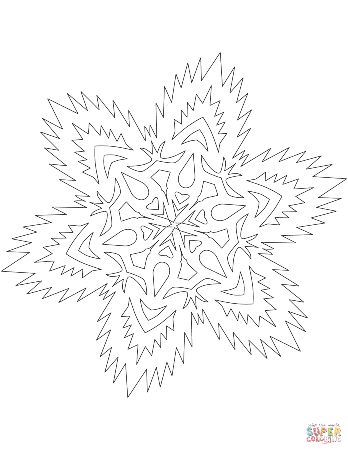 Spiky Snowflake Drawing