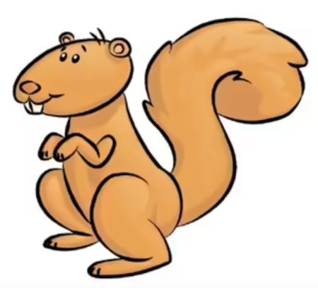 Standing Squirrel Drawing