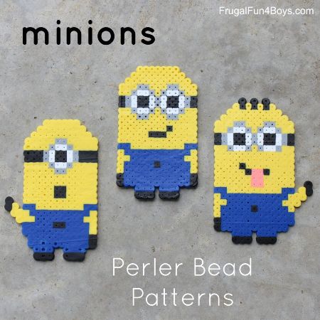 Tongue Out Minion Perler Beads