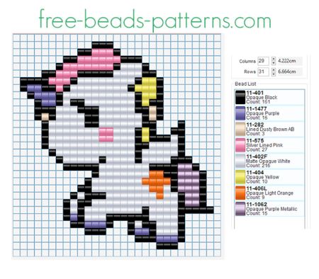 Unicorn Perler Beads