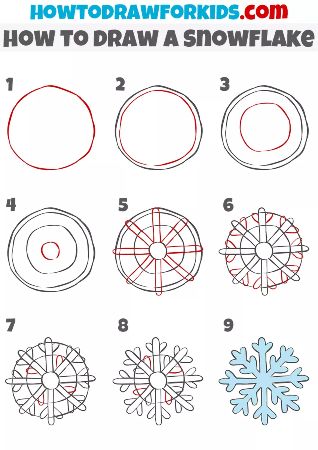 Unique Snowflake Drawing