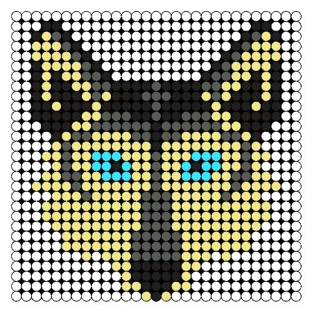 Mighty Wolf Perler Bead Pattern