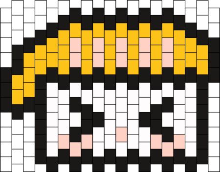 Yellow Sushi Perler Bead Pattern