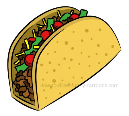 Yummy Taco Drawing