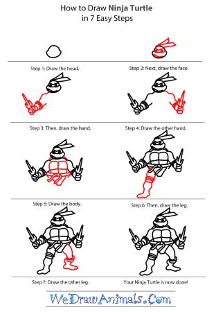 7-Step Ninja Turtle Drawing