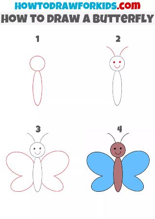 Butterfly Drawing for Kids