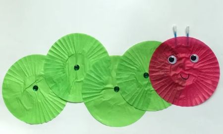 Caterpillar Cupcake Liner Craft