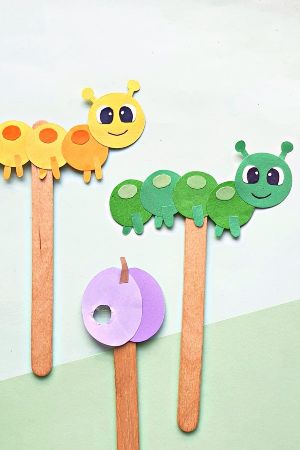 Caterpillar Popsicle Stick Craft