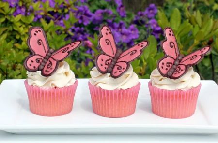Cupcake with Butterfly Toppers